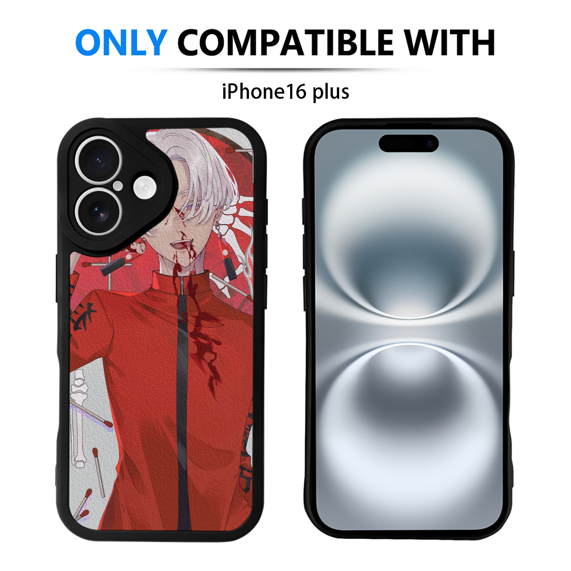 （画像用） 東京リベンジャーズ Tokyo Revengers 【iPhone 16シリーズ対応】シリコンスマホケース（レザー調） 材質：シリコン